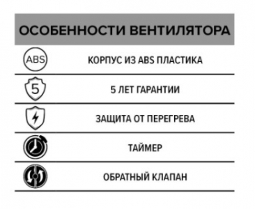 Вентилятор накладной ERA ERA 4C ET D100 с обратным клапаном, электронным таймером